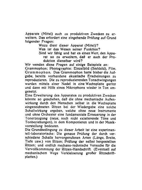 Extrait du texte "Production - Reproduction" Làszlo Moholy-Nagy, 1922