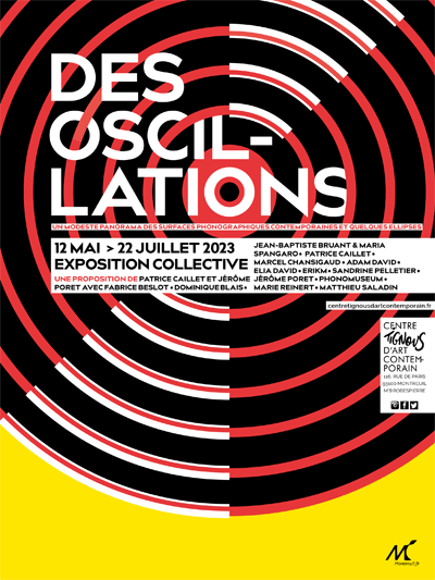 Affiche exposition, Des oscillations à Montreuil, centre Tignous d'art contemporain
